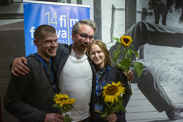 Wolfgang Purkhauser (Editor), Moritz Schulz (Regie/Drehbuch), Tetiana Trofusha (Drehbuch) (© Pavel Broz)