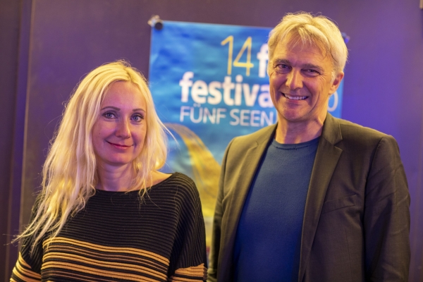 Daria Onyshchenko (Regie), Matthias Helwig (Intendant FSFF) (© Jörg Reuther)